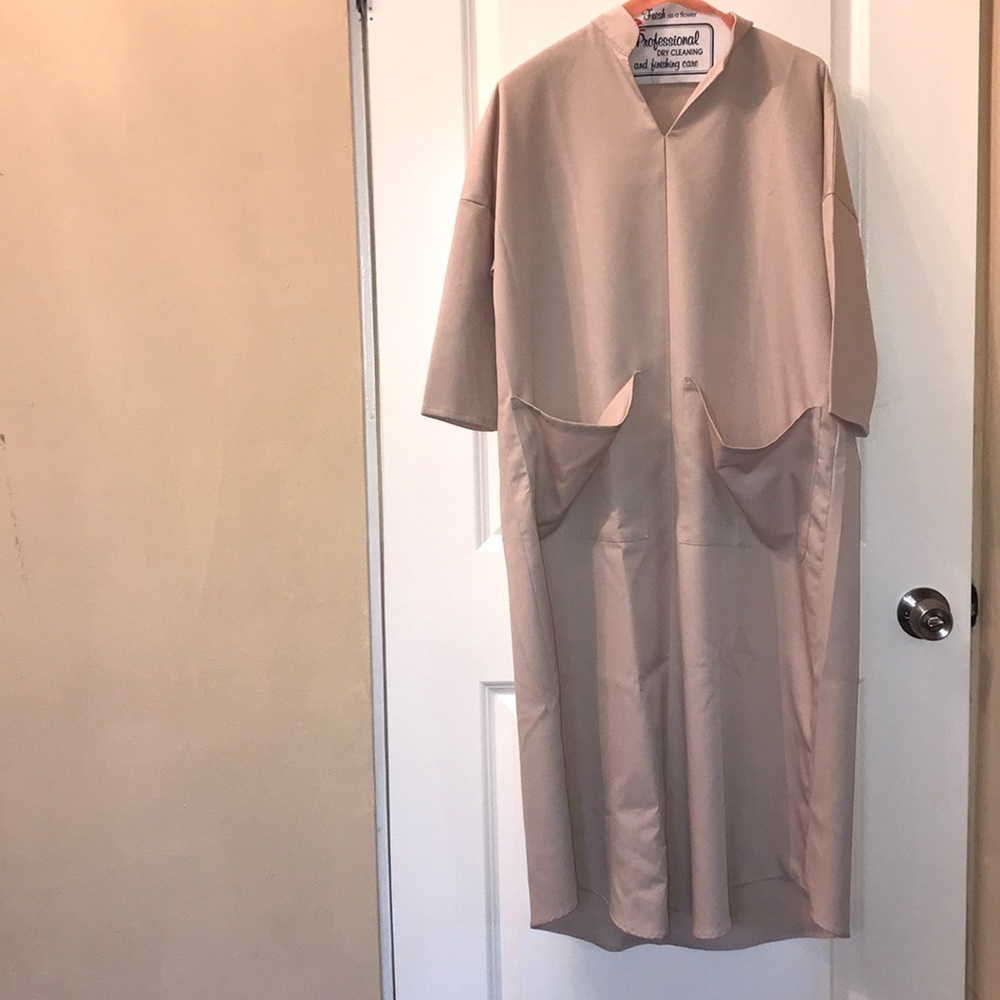 Beige midi dress